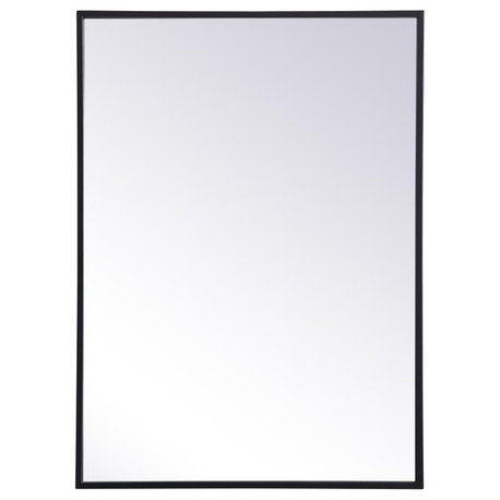 Metal Mirror Medicine Cabinet 20"x28", Black Finish