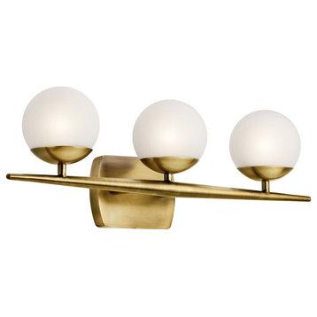 Kichler Jasper Bath Light, Natural Brass, 3