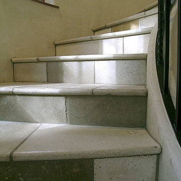 French Limestone Spiral Staircase