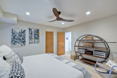 Beach style bedroom photo in San Diego