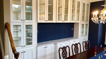 Custom Built-ins with Glass Doors