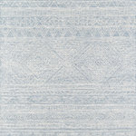 Momeni - Momeni Mallorca MRC-1 Light Blue 5'x8' Rug - Momeni Mallorca MRC-1 Light Blue  5' X 8'Neutral shades of taupe, green and gray make this tribal area rug collection a cool Decor component for urban bohemia. Natural wool fibers serve as the basis for the decorative floorcovering designs, each hand-hooked loop in the elaborate geometric patterns perfectly placed to maintain artful composition. The understated color palette pairs with every interior color scheme while exotic motifs work a worldly layer over hard flooring surfaces.