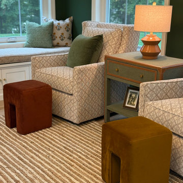 Cozy, multi-functional sunroom retreat