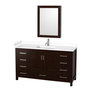 Espresso / White Cultured Marble Top / Brushed Chrome Hardware