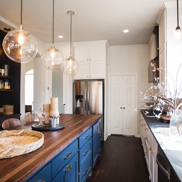 Walnut Edge Grain Butcher Block Island Top