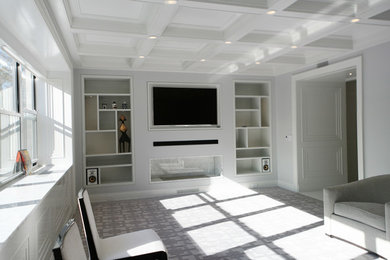 Living room - contemporary living room idea in New York