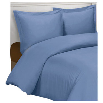 100% Bamboo Viscose Soft Duvet Cover Set, Periwinkle, Full/Queen