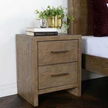 Avoca 2 Drwr Nightstand Weathered Gray