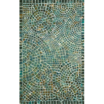 Visions V Arch Tile Indoor/Outdoor Rug Lapis 5'x8'