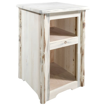 Montana End Table, Clear Lacquer Finish