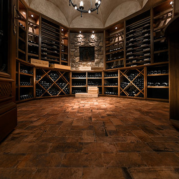 Mendham NJ Black Walnut Wine Room