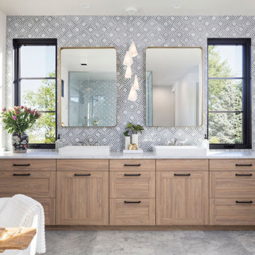 French Modern Spec Home-Master Bath Vanity