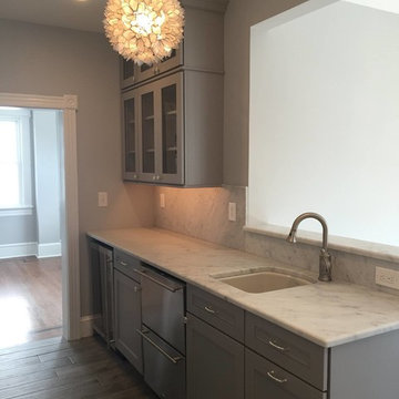 Honed Carrara Marble Butler's Pantry