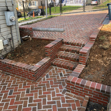 Brick Paver Driveway, Steps, Patio, Herb Garden, and Walkway in Bethesda MD
