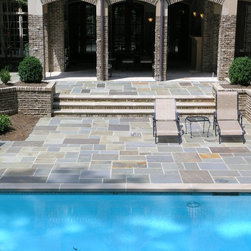 Mixed color bluestone pattern pool deck - Products