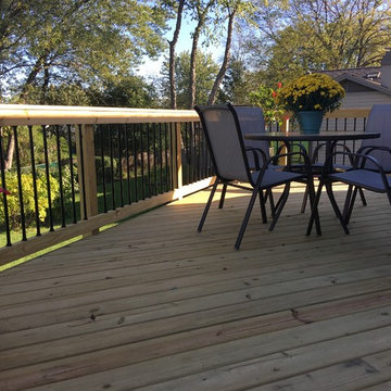 Wood Deck with Belgard Paver Patio Design in Lake Zurich, IL