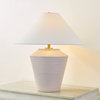 Rachie 23" High Aged Brass/ Ceramic Whitewash Terracotta Table Lamp