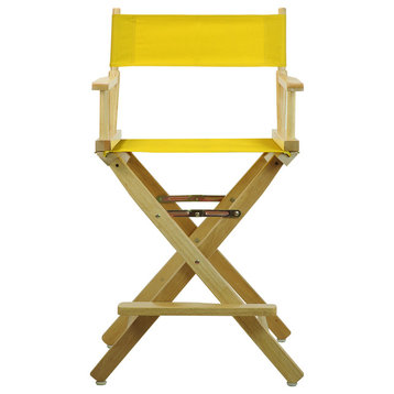 24" Director's Chair Natural Frame, Gold Canvas