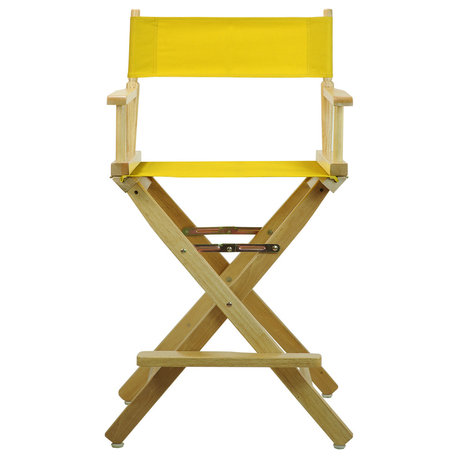 24" Director's Chair Natural Frame, Gold Canvas