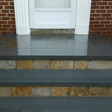 Thermal Cut Flagstone Walkway in Bethesda With 2 Inch Thick Step Runners