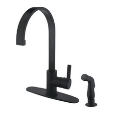 kingston brass gourmetier continental single handle kitchen faucet with side sprayer kitchen faucets - Kitchen Faucets kingston brass gourmetier continental single handle kitchen faucet with side sprayer kitchen faucets - Kitchen Faucets