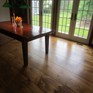 East Hampton Wide Plank Eastern White Pine installation and refinishing
