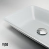 VIGO Sottile Vessel Bathroom Sink, White