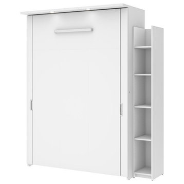 Atlin Designs 69" Full Murphy Bed and 1 Storage Unit in White