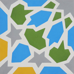 Moroccan Mosaic and Tile House - Bahja Handmade Cement Tile, Multi-Color, Sample - Wall And Floor Tile