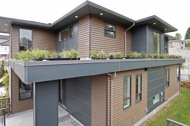 Example of a minimalist exterior home design in Vancouver