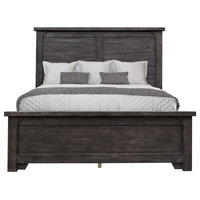 Bodie Gray Wooden Platform Bed, Queen