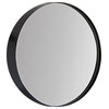 Cheyenne Framed Round Mirror, Black