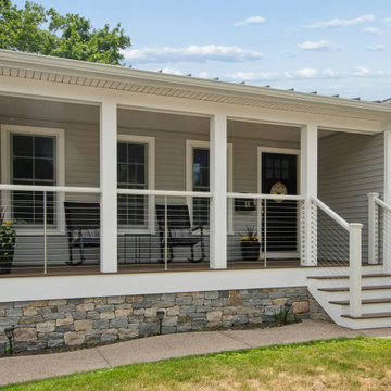Front porch, sunroom, new siding and pool patio