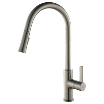 Single Handle Pull Down Kitchen Faucet, Brush Nickel