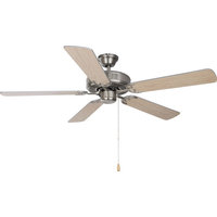 Basic-Max 52" Ceiling Fan  Silver/Maple Blades in Satin Nickel/Silver/Maple
