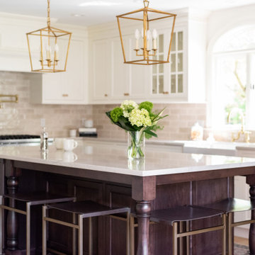 Light and Dark Kitchen Cabinets Cheshire, CT