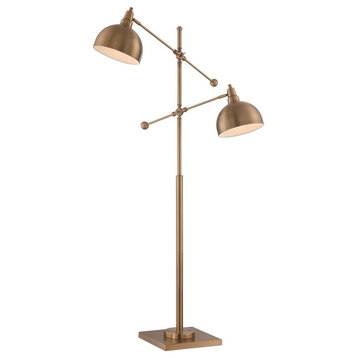 Cupola Floor Lamps, Brushed Brass