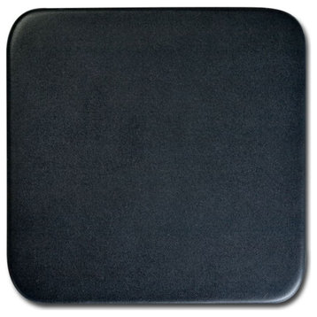 Black Leatherette Square Coaster For Glass Tabletop