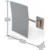 Minimalist Rectangular Wall Mirror With 3x Magnification, Chrome, Brushed Nickel