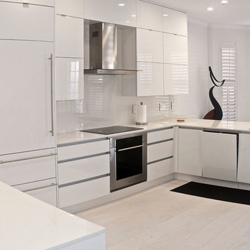 High Gloss Acrylic Kitchen featuring Dekton Countertop