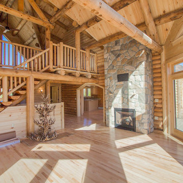 Log Home In Limington, Maine