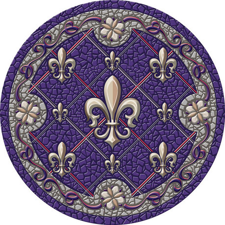 Drop-In Fleur de Lis Vinyl Swimming Pool Mat, 59" X 59"