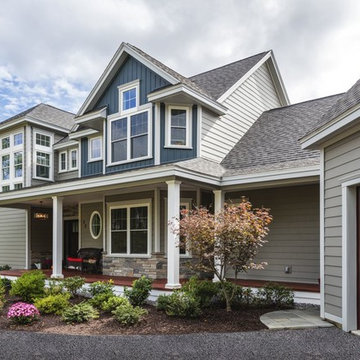 Classic Home with Clapboard and Board & Batten Siding in Windham, NH