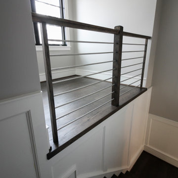 Project #72 | Modern Staircase with Horizontal Steel Rod Railing