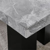 Camila Rectangle Gray Marble Top Dining Table