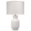 Rustic Modern Textured White Table Lamp 27 in Cement Minimalist Coastal
