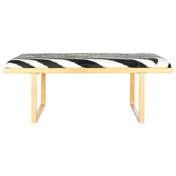 Lillie Loft Bench / Coffee Table Zebra/ Gold