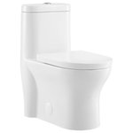 Swiss Madison - Monaco One-Piece Elongated Toilet Dual Flush 0.8/1.28 GPF - With its skirted trapway, the Monaco one-piece toilet offers a sleek eye appealing seamless design that is easy to clean. Including an elongated comfort height bowl for luxury and convenience. The strong dual flush function is very dependable offering a never-failing performance.