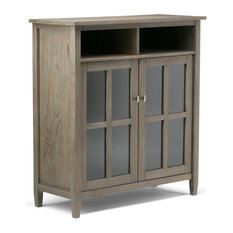 Shaker Style Entertainment Centers Tv Stands Houzz Simpli Home Ltd Warm Shaker Medium Storage Media Cabinet Entertainment Centers And Tv