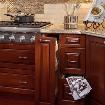 A Traditional Cherry Wood Kitchen Remodel in San Mateo